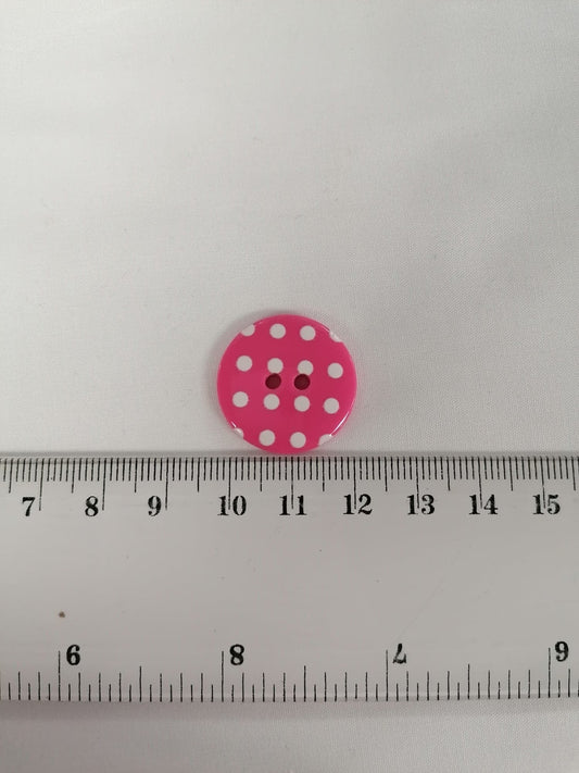 Polka Dot Buttons - Pink/White