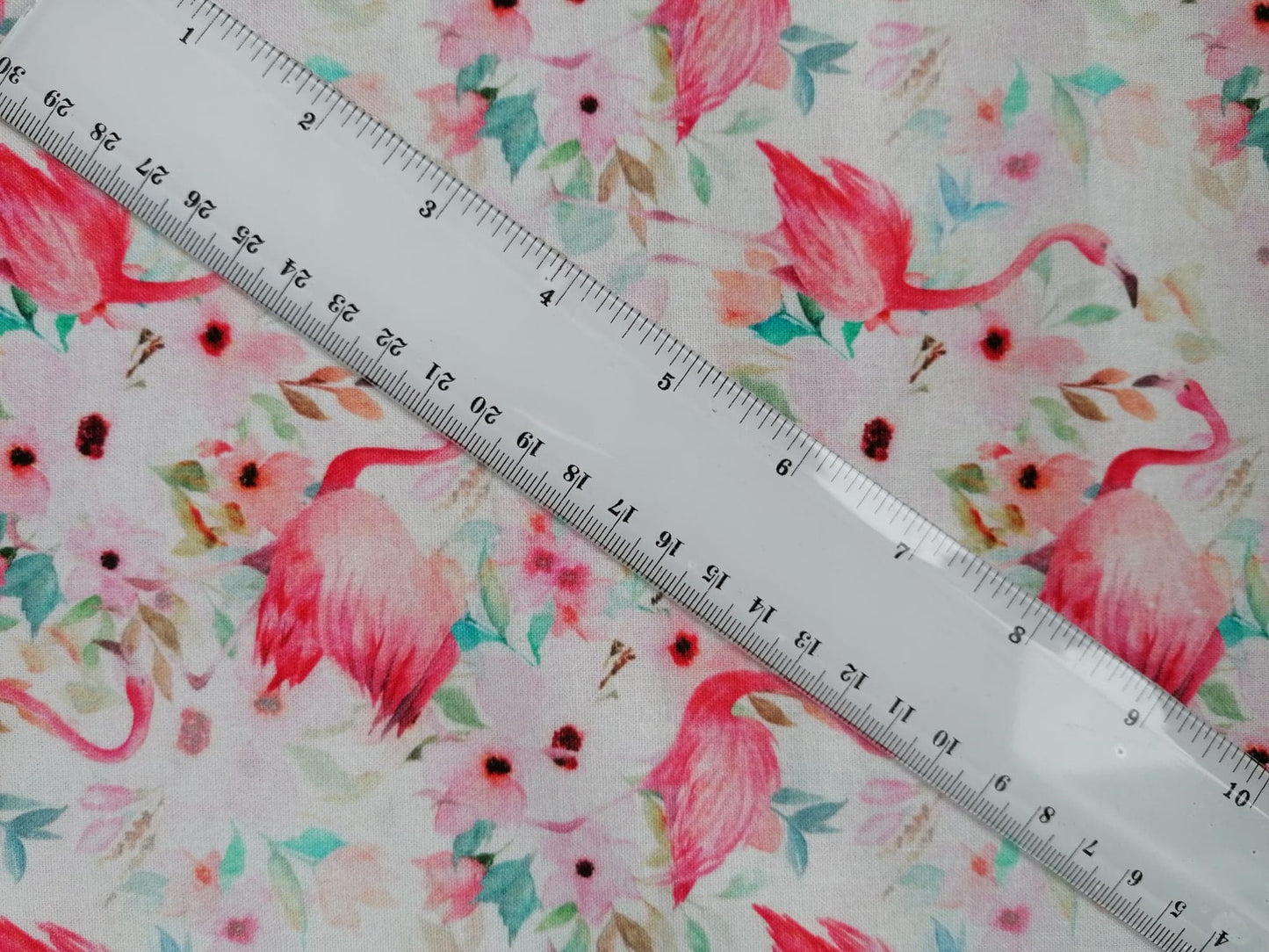 100% Cotton - Quilting and Crafting - Cream/Pink/Turquoise - 60" Wide - Sold By the Metre