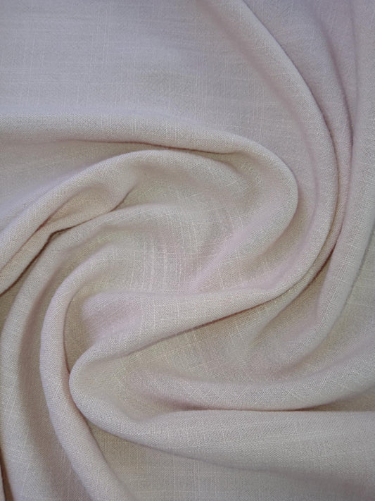 80% Viscose 20% Linen - Light Peach - 55" Wide - Sold By The Metre