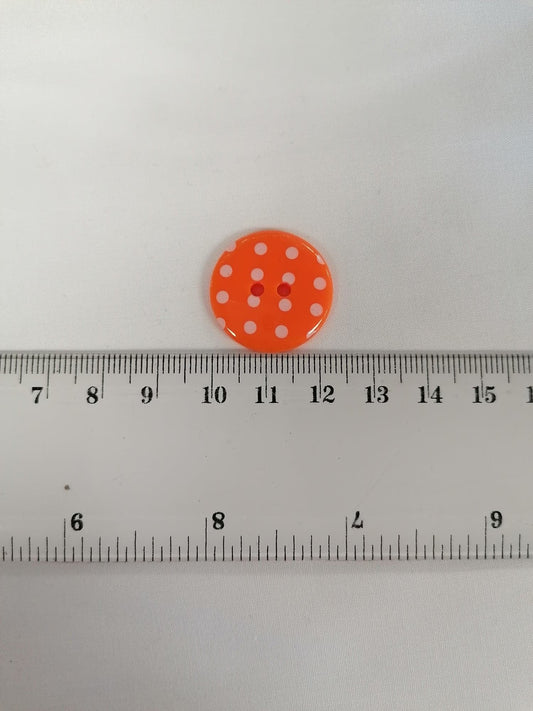 Polka Dot Buttons - Orange/White