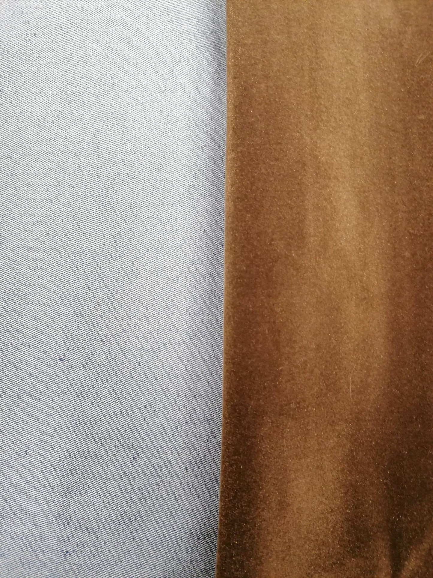 Denim Suede Back - Brown/Blue Grey - 60" Wide - Sold By the Metre