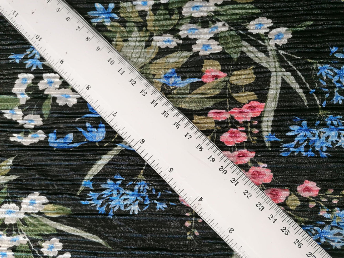 Plisse - Black/Blue/Pink/Green - 60" Wide - Sold By the Metre