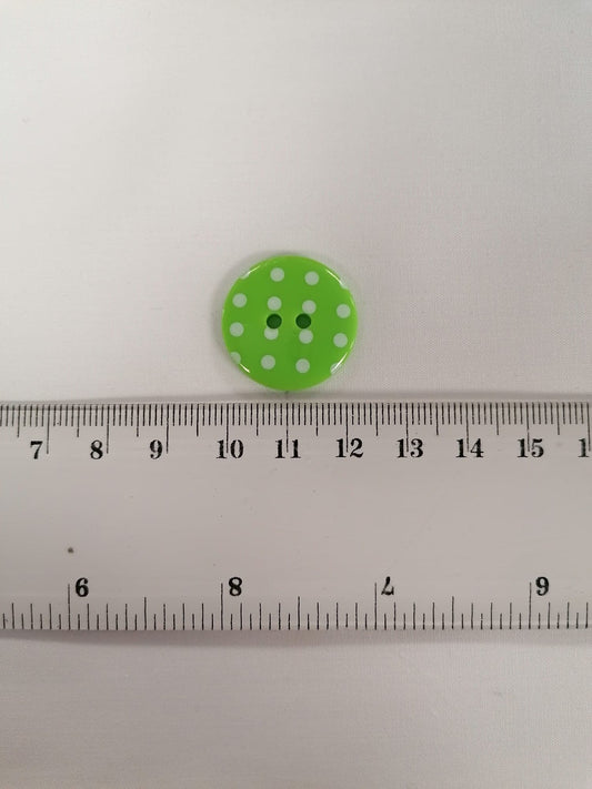 Polka Dot Buttons - Green/White