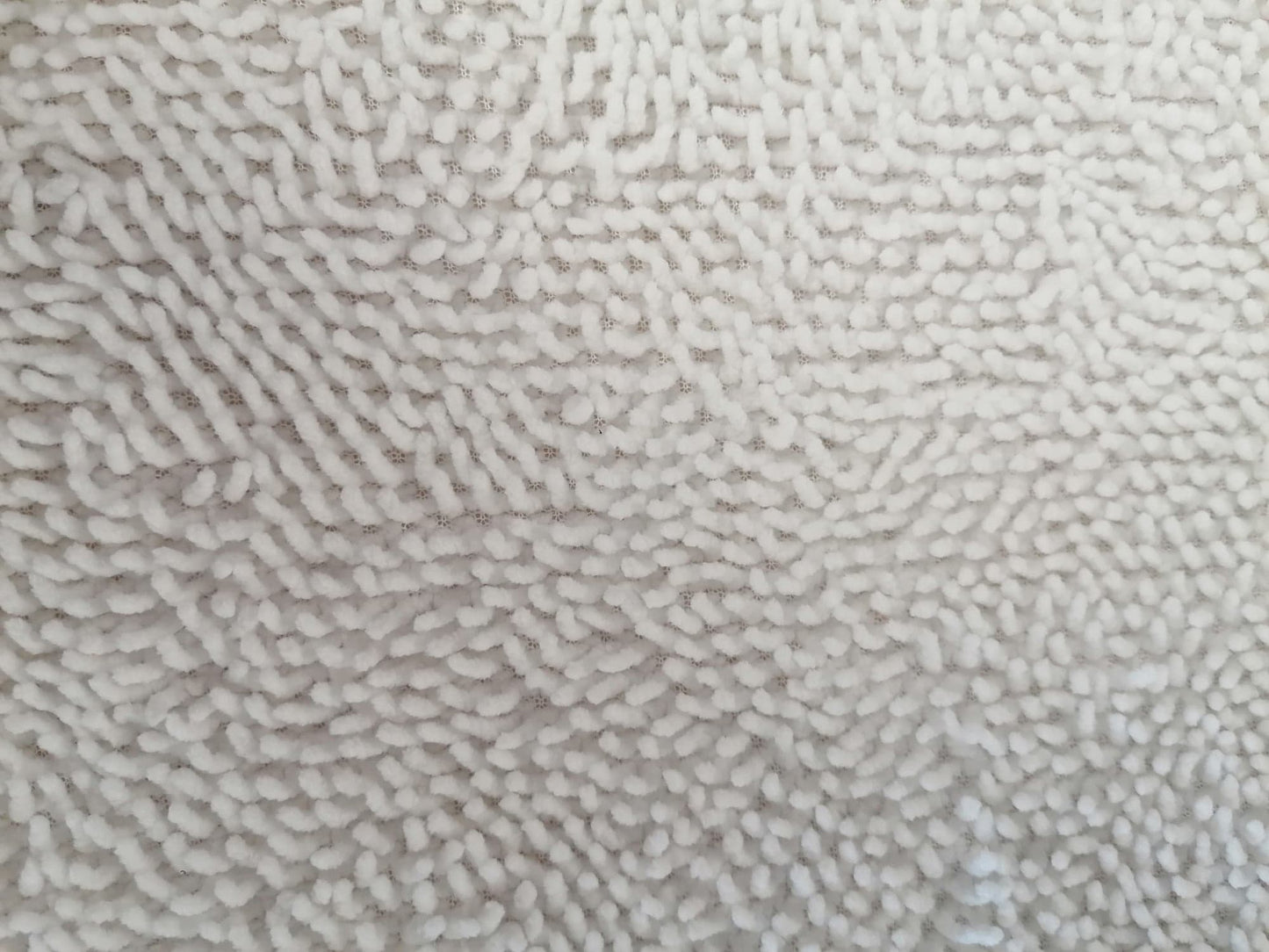 Chenille - White - 62" Wide - Sold By the Metre
