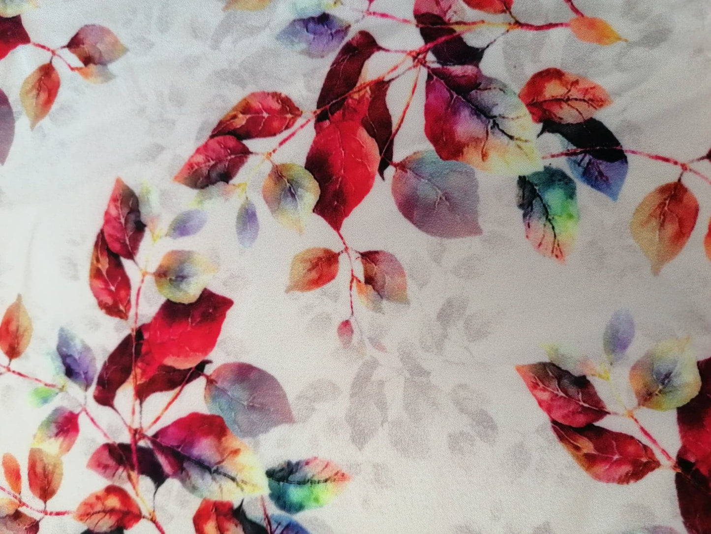 Crepe de Chine - Digital Print - Pink/Red/Lilac/Orange - 45" Wide - Sold By the Metre