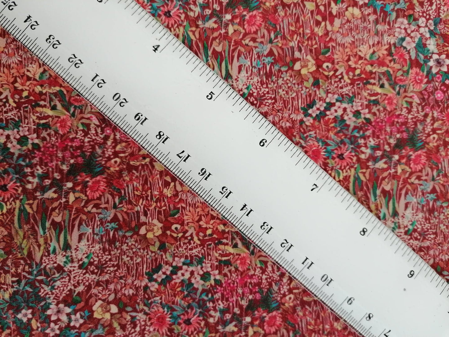 Crepe de Chine - Digital Print - Brown/Pink/Blue/Plum - 45" Wide - Sold By the Metre