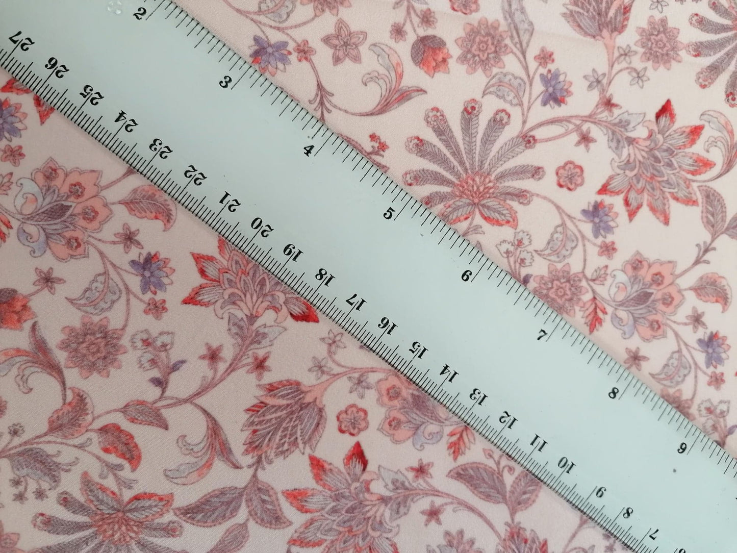 Crepe de Chine - Digital Print - Pink/Purple/Lilac - 45" Wide - Sold By the Metre