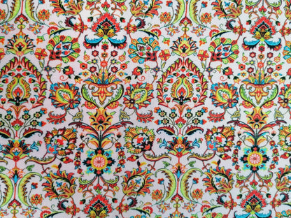 Crepe de Chine - Digital Print - Pink/Orange/Yellow/Blue - 45" Wide - Sold By the Metre
