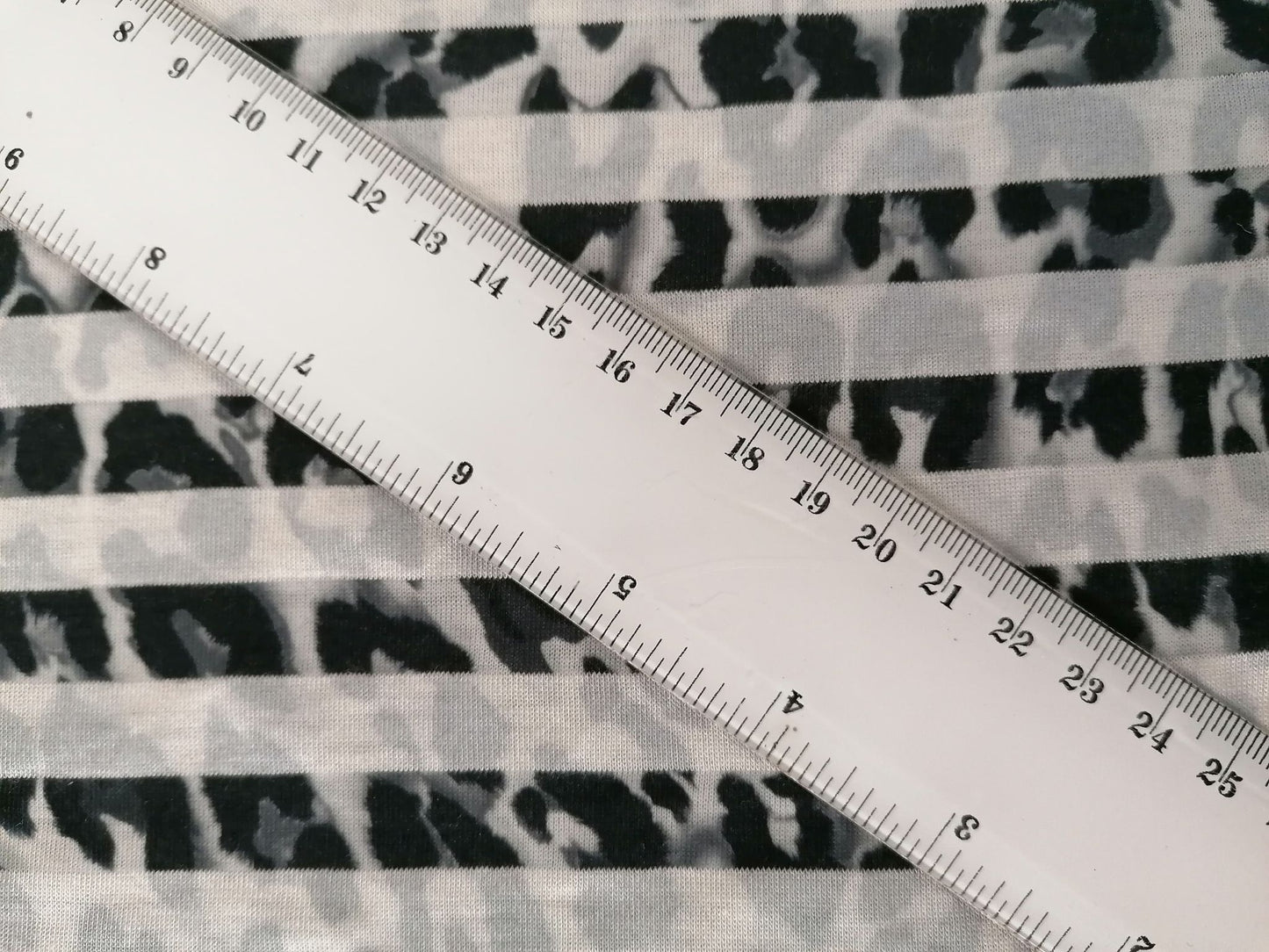 Poly Lycra - Animal Stripe - Grey/Black/Cream - 58" Wide - Sold By the Metre