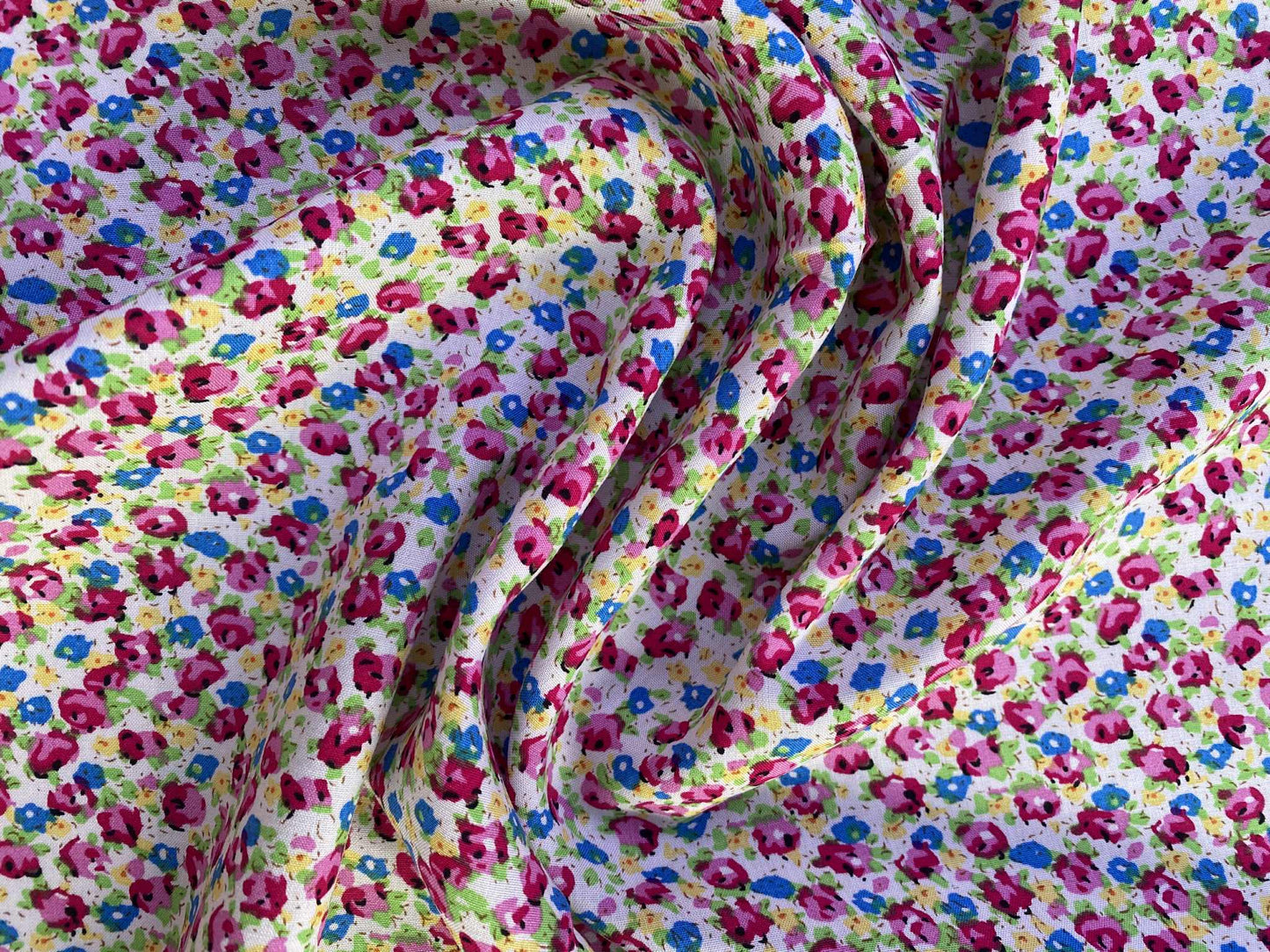 Viscose - Blue/Pink/Yellow/Green - 57"Wide - Sold By The Metre