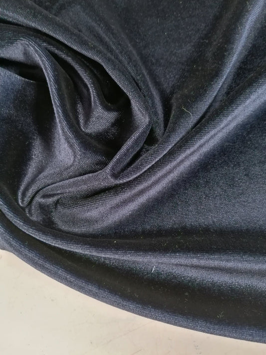 Spandex Velvet - Navy - 58" Wide - Sold By the Metre