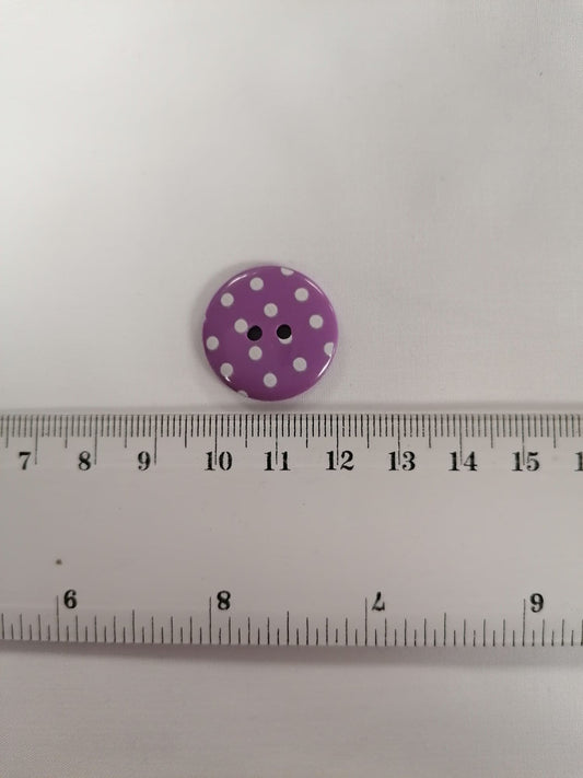 Polka Dot Buttons - Purple/White