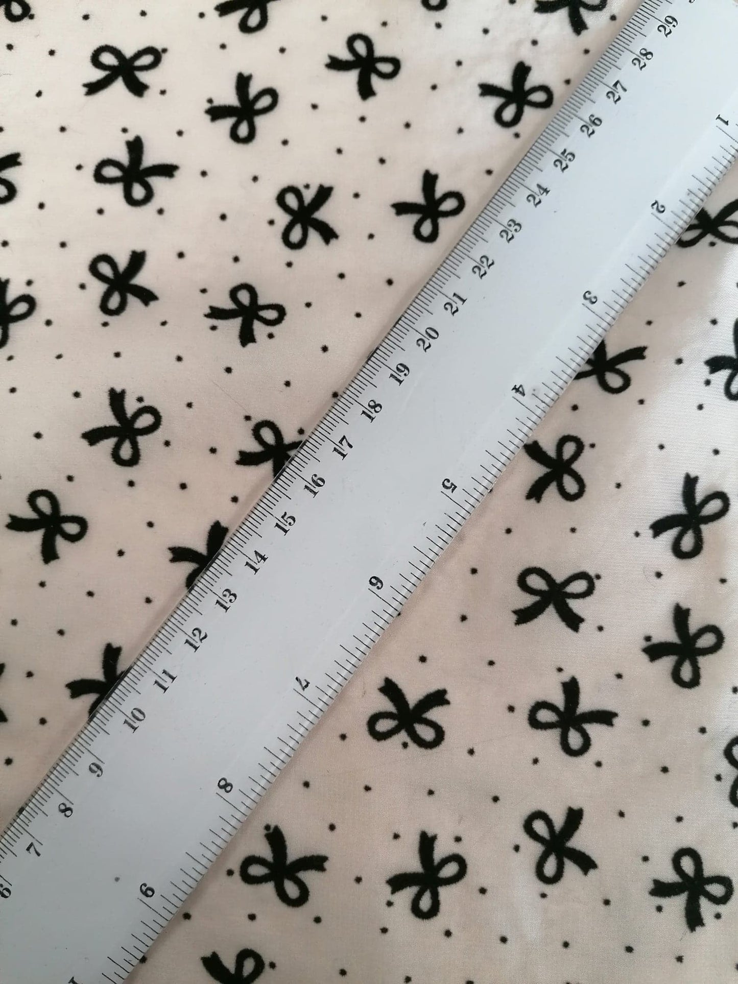 Flocked Chiffon - Cream/Black - 58" Wide - Sold By the Metre