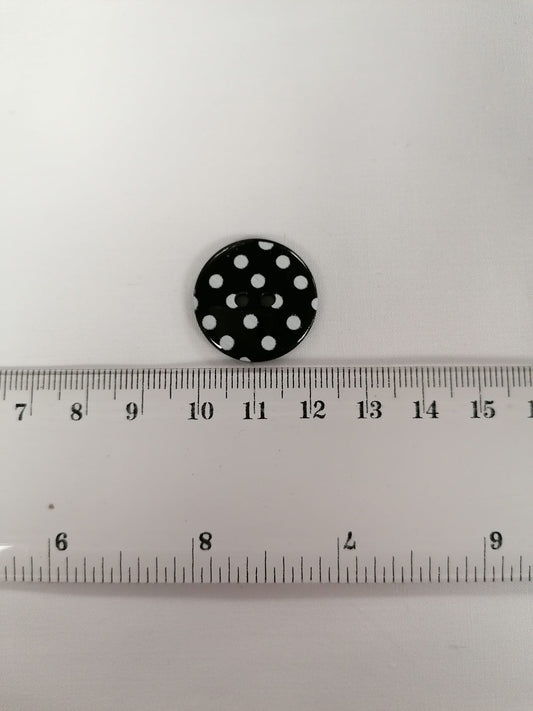 Polka Dot Buttons - Black/White