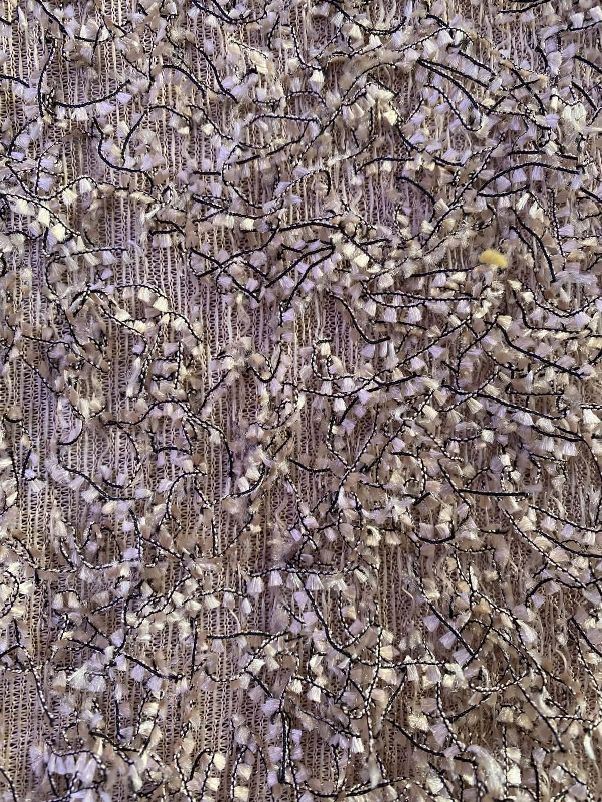 Beige, Black and White Boucle Texture Fabric - 62" Wide, £3.99 per Metre
