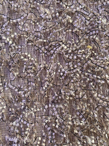 Beige, Black and White Boucle Texture Fabric - 62" Wide, £3.99 per Metre