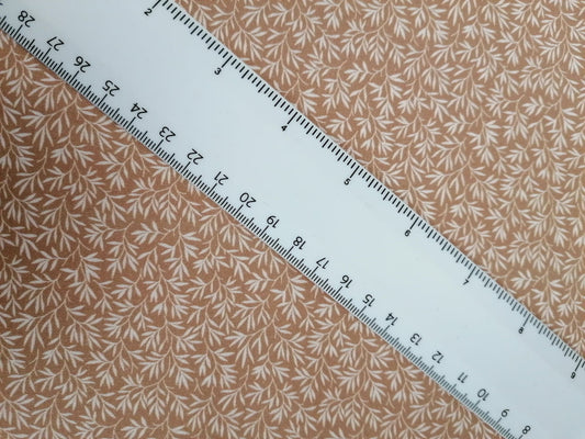 100% Cotton - Crafting & Quilting -  Brown/Cream - 44" Wide - Sold By the Metre