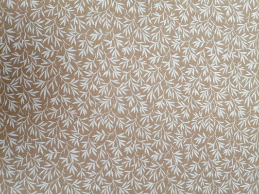 100% Cotton - Crafting & Quilting -  Brown/Cream - 44" Wide - Sold By the Metre