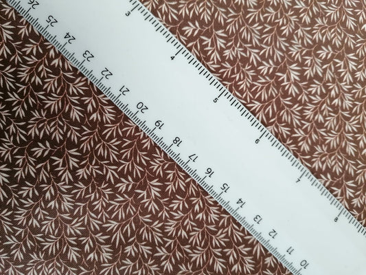 100% Cotton - Crafting & Quilting - Brown/Cream - 44" Wide - Sold By the Metre