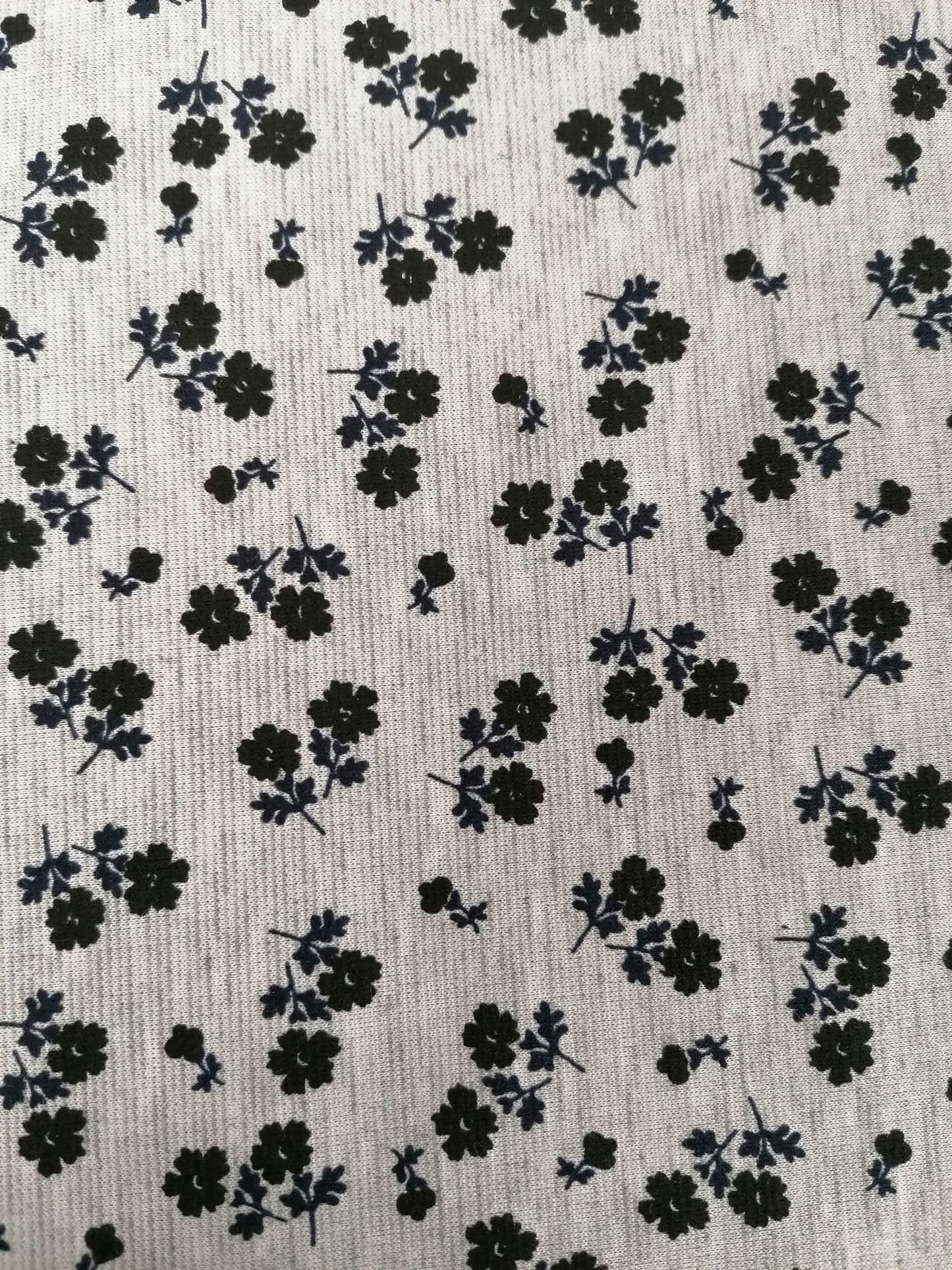 Printed Ponte Roma - Grey/Black - 59" Wide  - Sold by the Metre