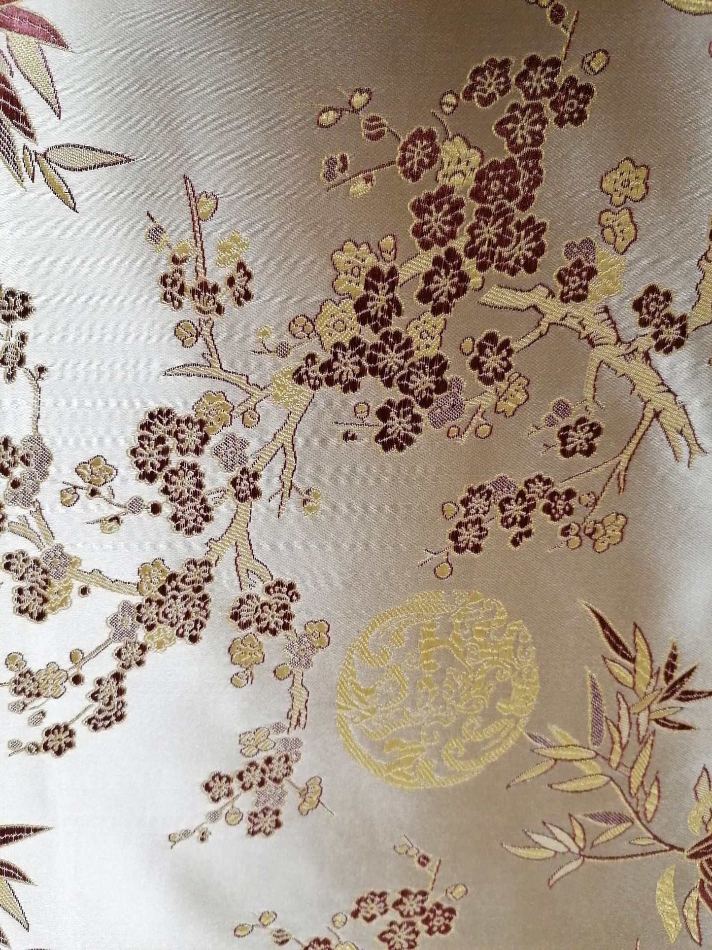 Chinese Brocade - Gold/Brown - 46" Wide - Sold By the Metre