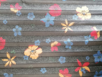 Poly Burnout - Black/Orange/Red/Blue - 58" Wide - Sold By the Metre