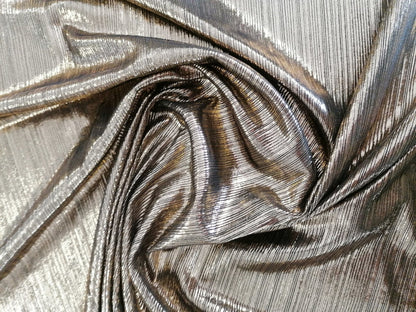 Plisse - Gold/Black - 58" Wide - Sold By the Metre