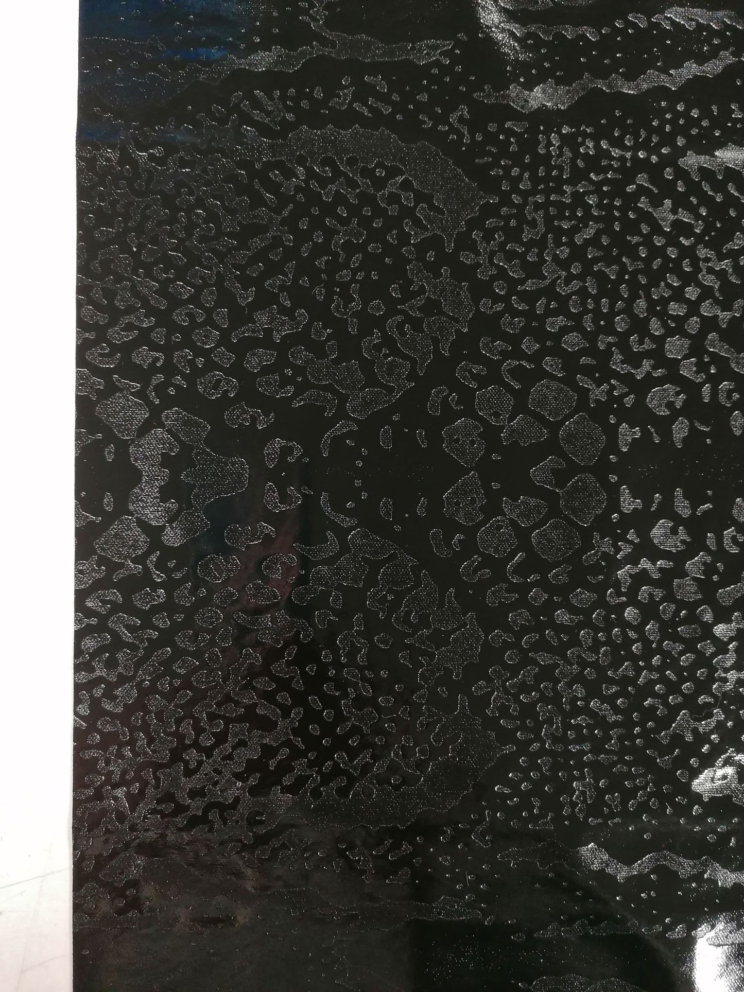 PVC - Snakeskin - Black - 55" Wide - Sold By the Metre