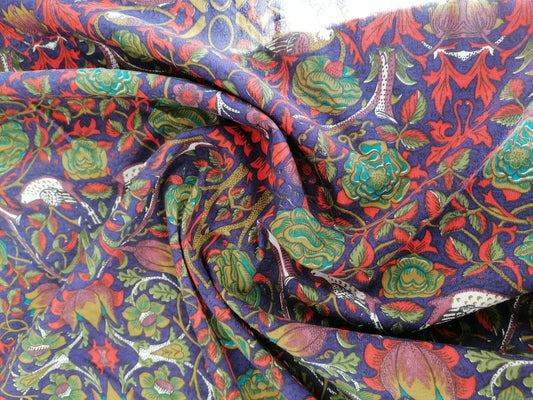 Cotton Jersey - Purple/Orange/Turquoise - 75" Wide - Sold By the Metre