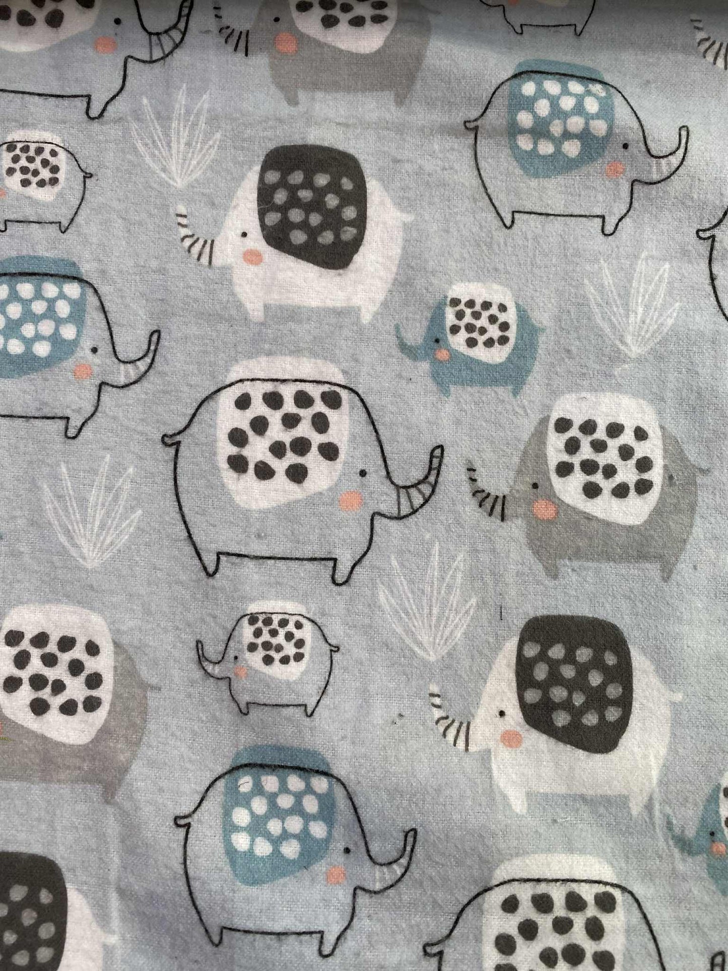 Brushed Cotton - Pale Blue/Grey/White/Pink - 42"Wide - Sold By The Metre