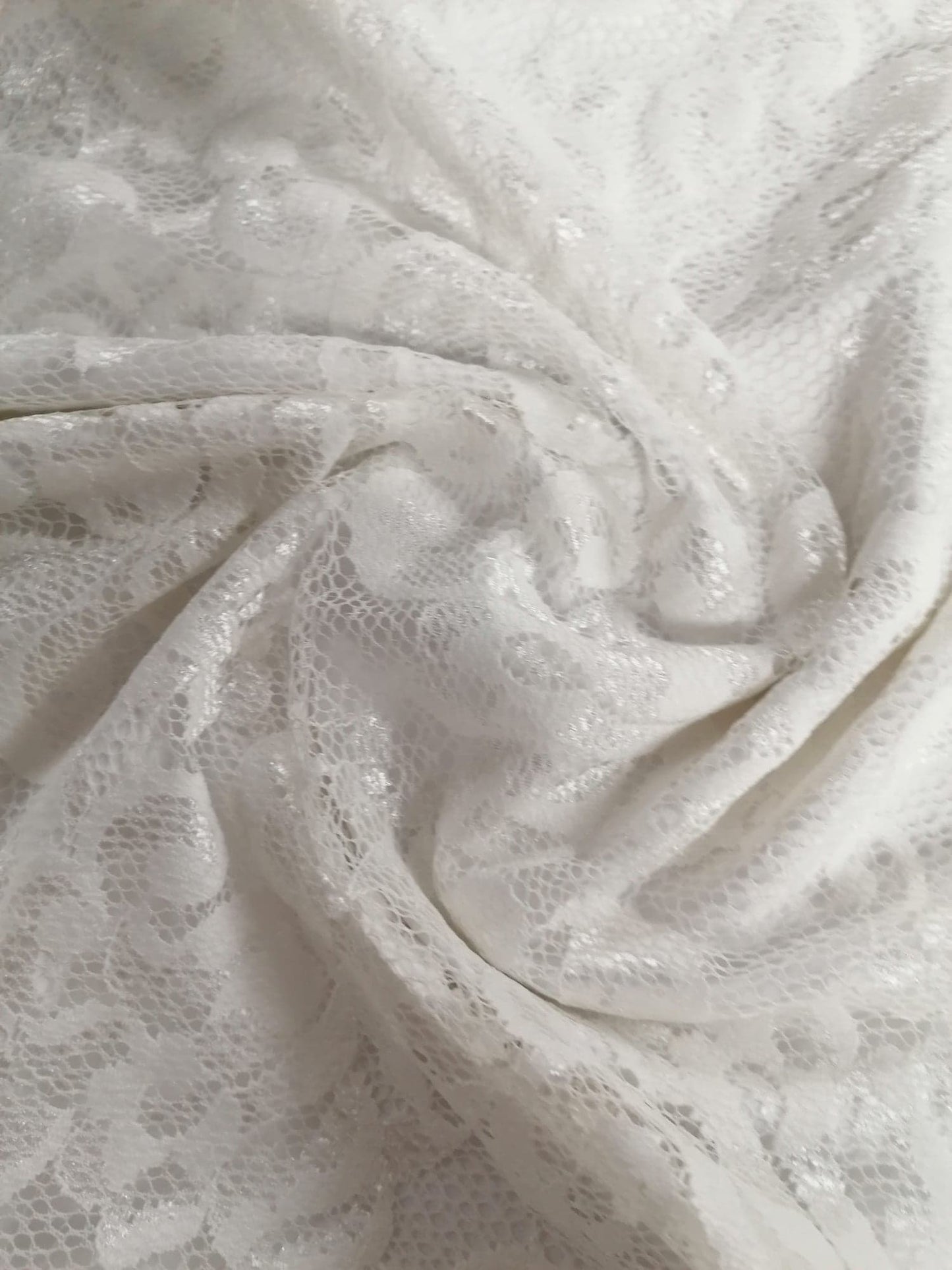Double Scalloped Lace - Cream - 58" Wide - Sold By the Metre