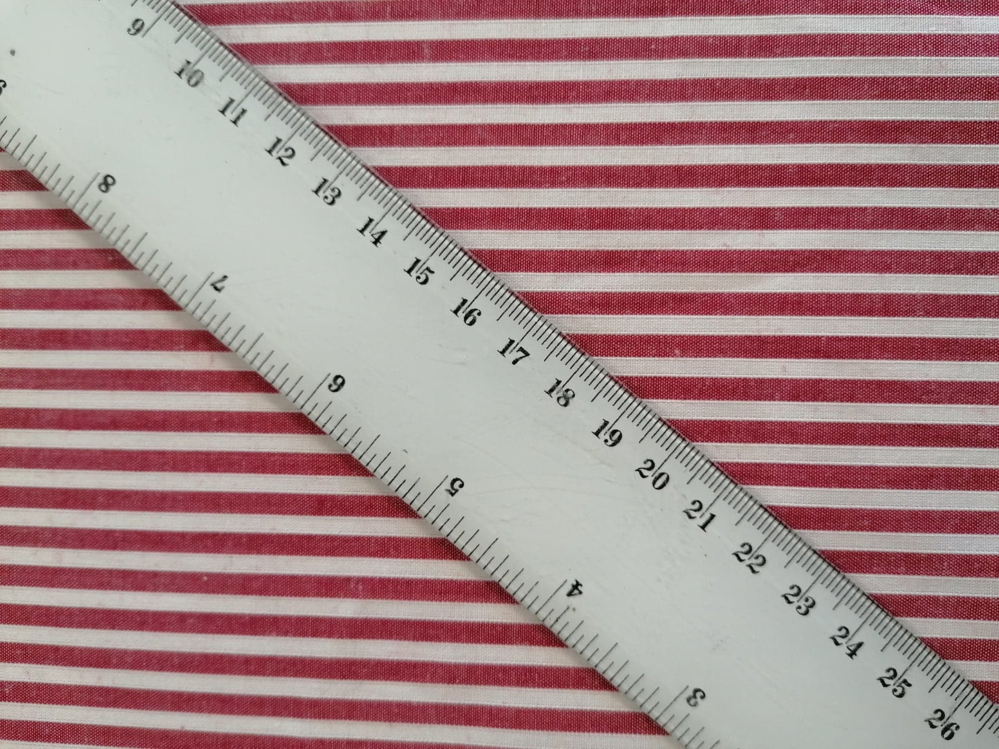 Polycotton Colour Woven Shirting - Red/White - 45" Wide - Sold By the Metre