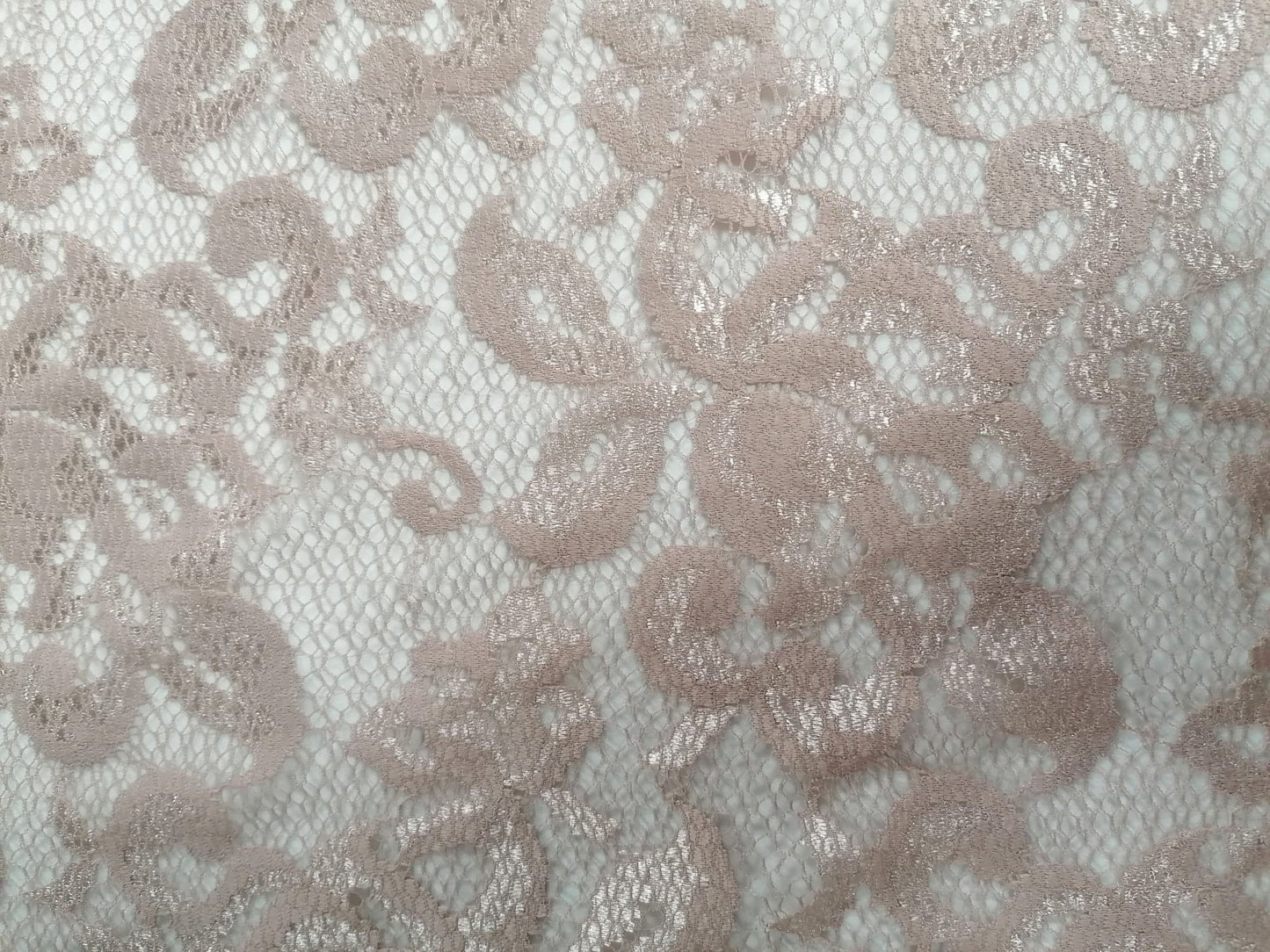 Double Scalloped Lace - Dusty Pink - 58" Wide - Sold By the Metre