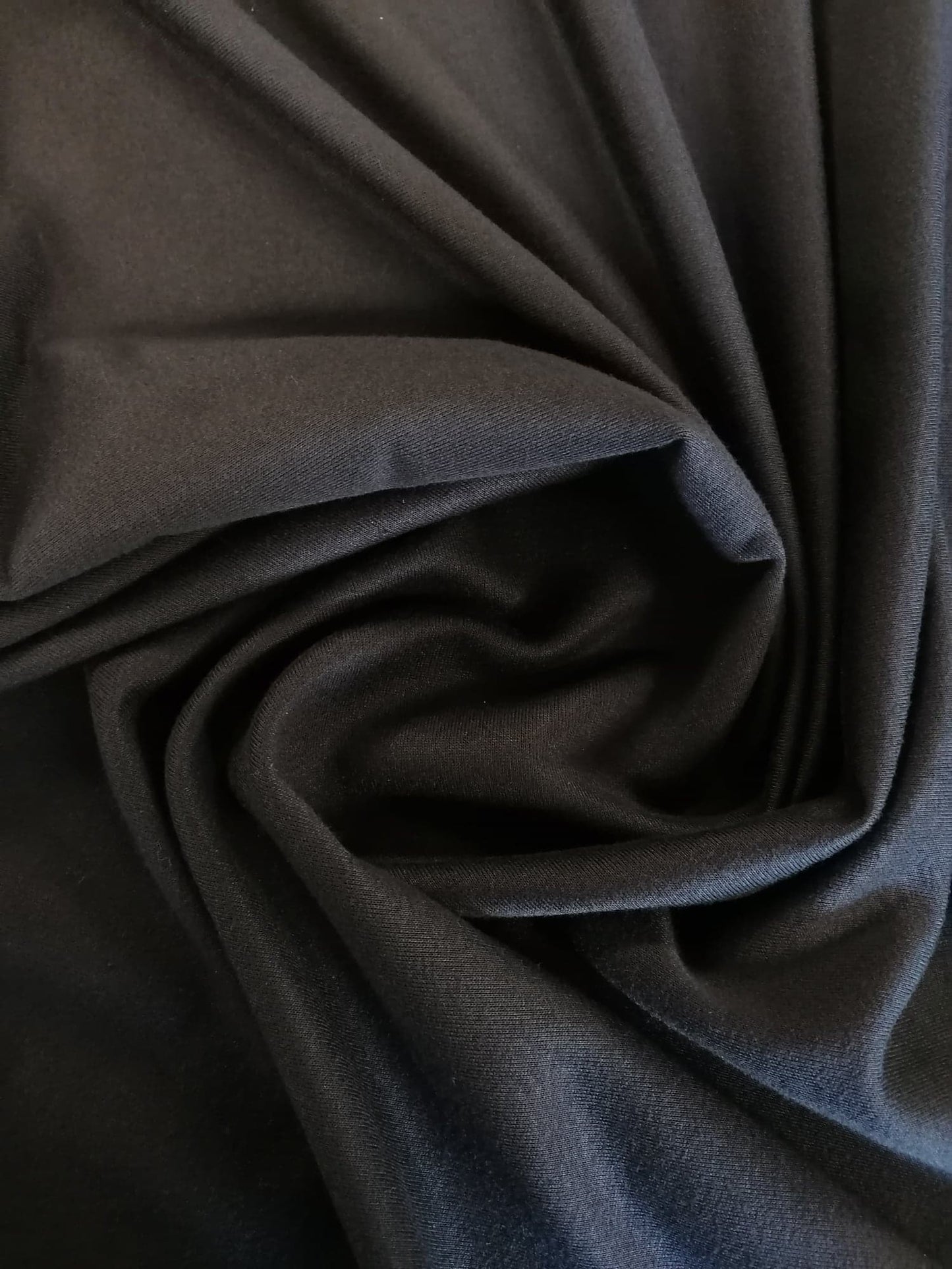 Heavyweight Polyester Loopback - Black - 69" Wide - Sold By the Metre