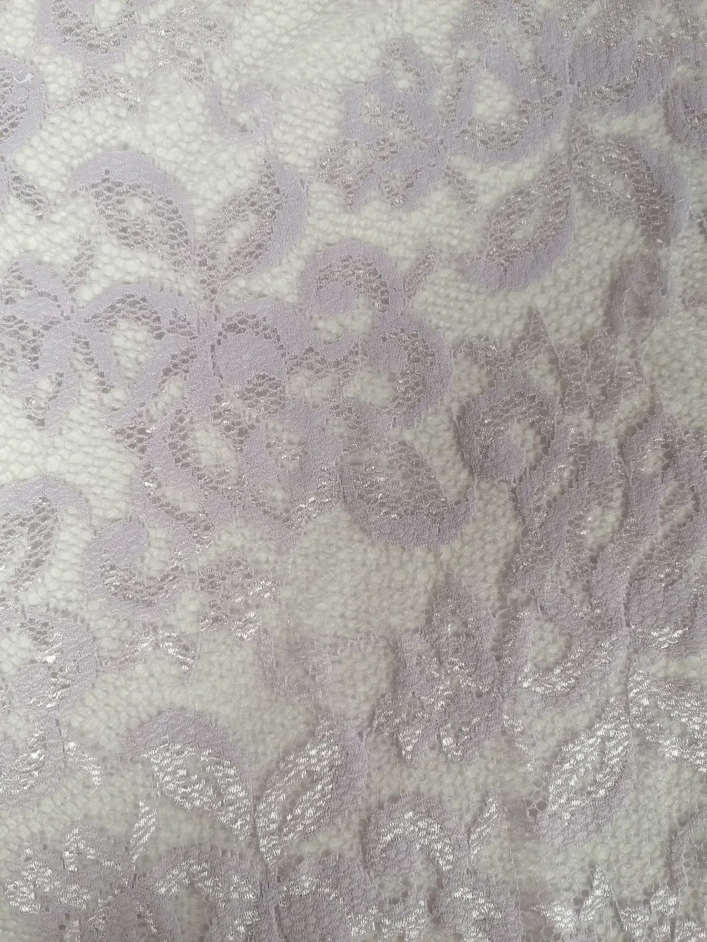 Double Scalloped Lace - Lilac - 58" Wide - Sold By the Metre
