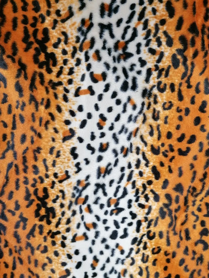 Velboa - Orange/Black/Cream - 60" Wide - Sold By the Metre