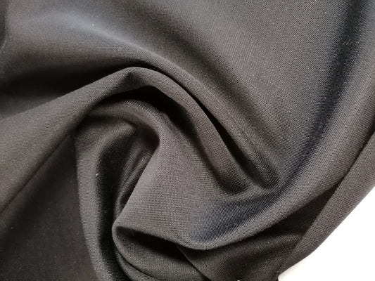 Very Heavy Ponte Roma - Black - 62" Wide - Sold By the Metre