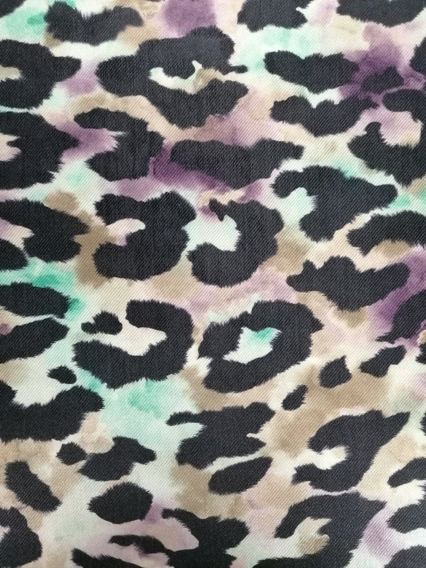 Poly Lycra Satin - Black/Green/Purple - 54" Wide - Sold By the Metre