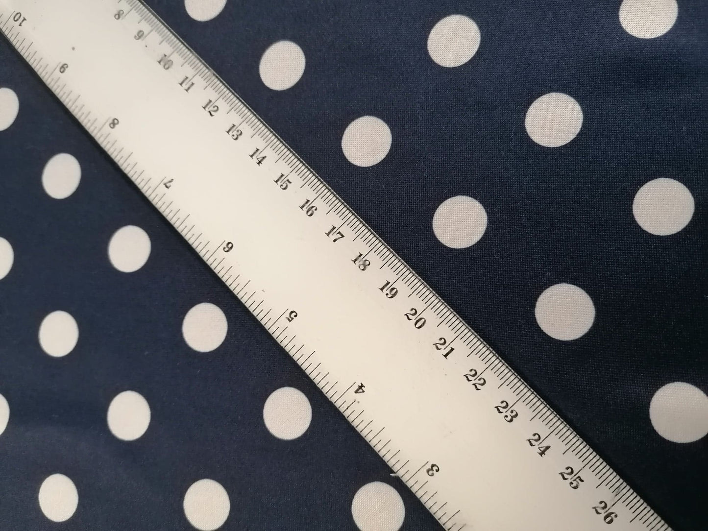 Poly Lycra - Navy/White - 66" Wide - Sold By the Metre