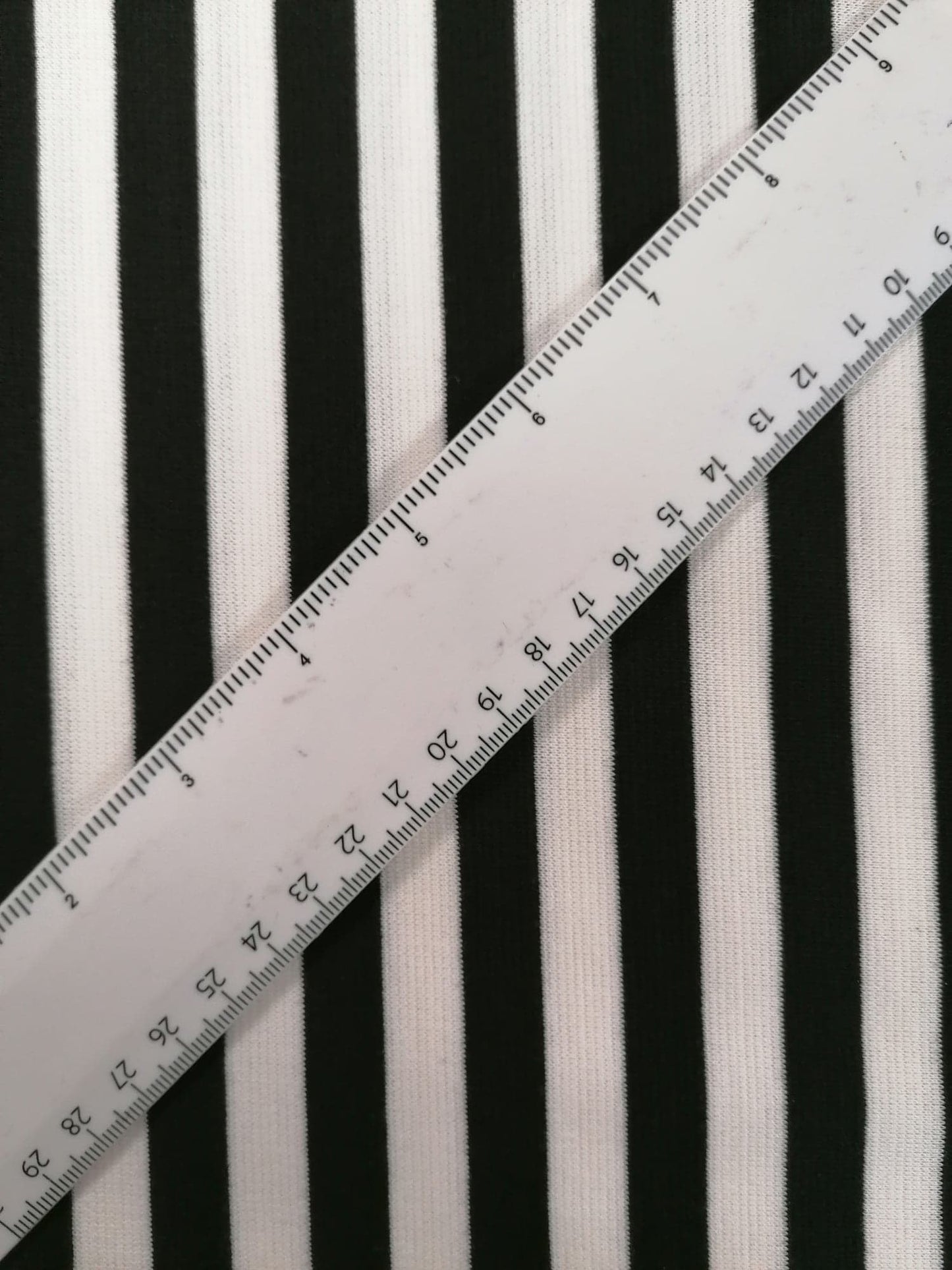Ponte Roma - Stripe - Black/White - 52" Wide - Sold By the Metre