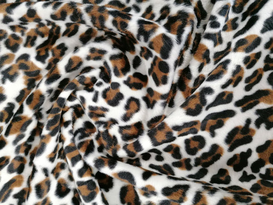 Velboa - Snow Leopard - Cream/Black/Brown - 59" Wide - Sold By the Metre