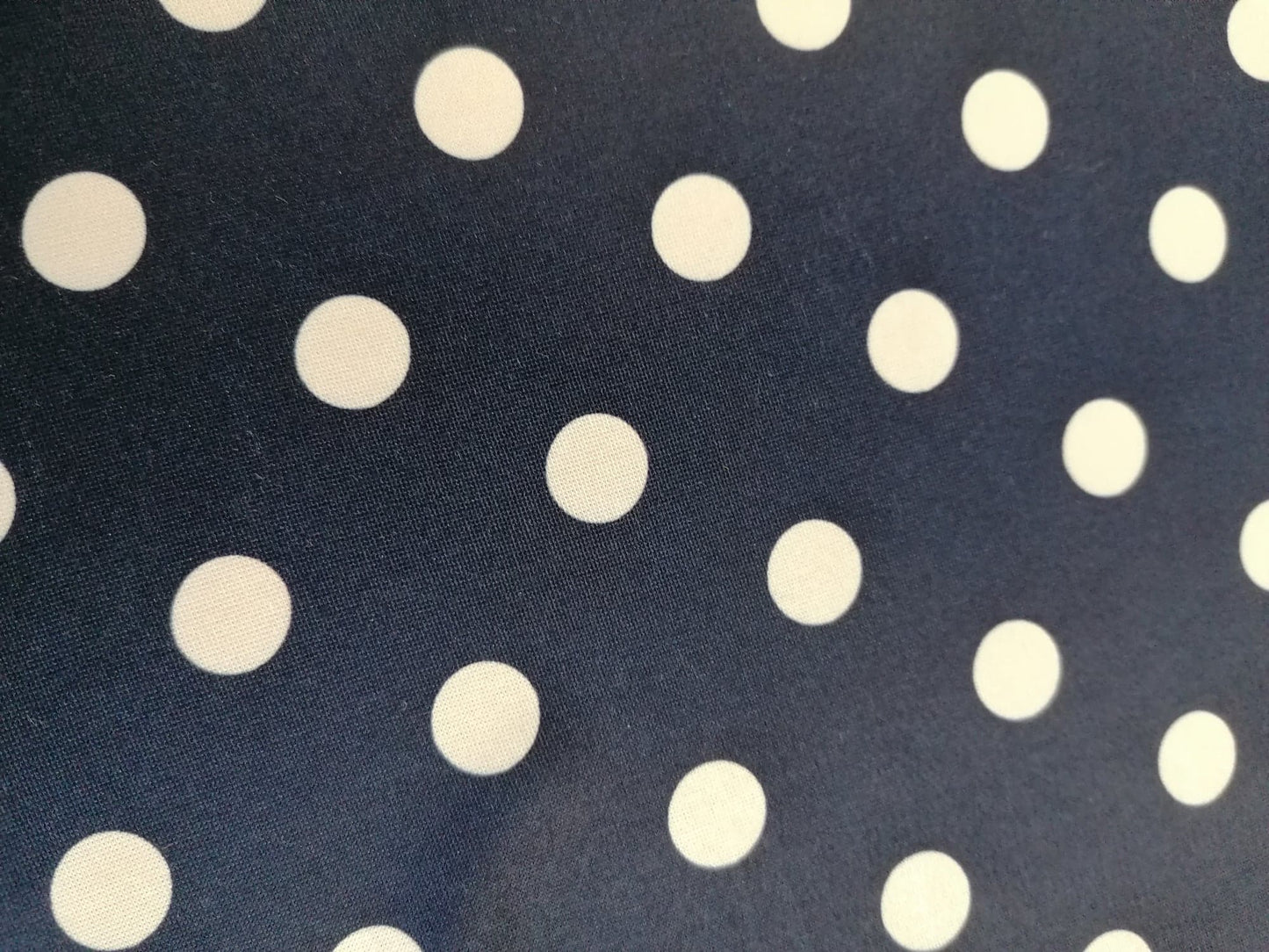 Poly Lycra - Navy/White - 66" Wide - Sold By the Metre