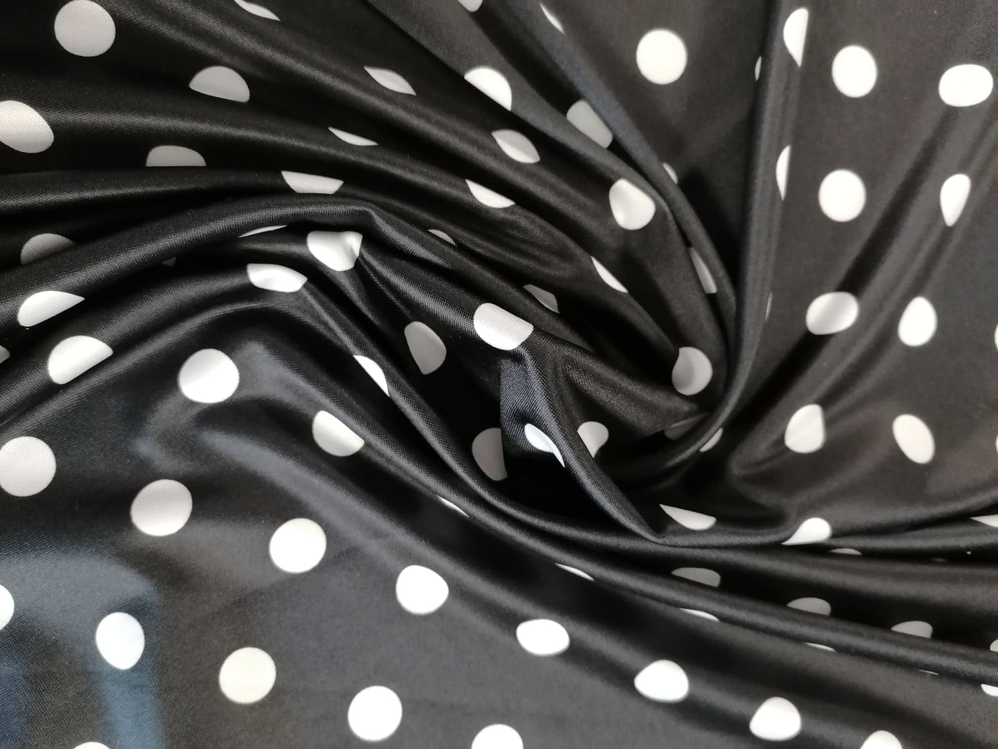 Poly Lycra - Black/White - 66" Wide - Sold By the Metre