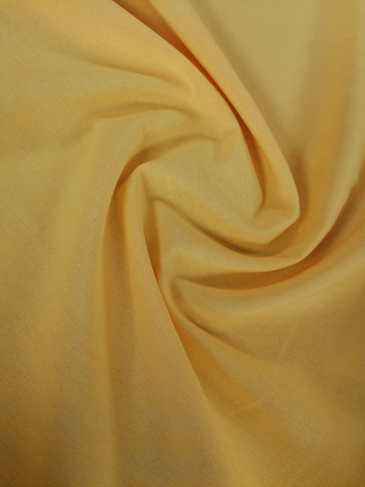 Cotton Linen - Yellow - 55" Wide - Sold By the Metre
