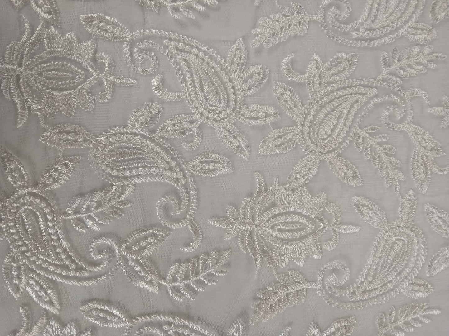 Double Scalloped Lace - Ivory - 48" Wide - Sold By the Metre