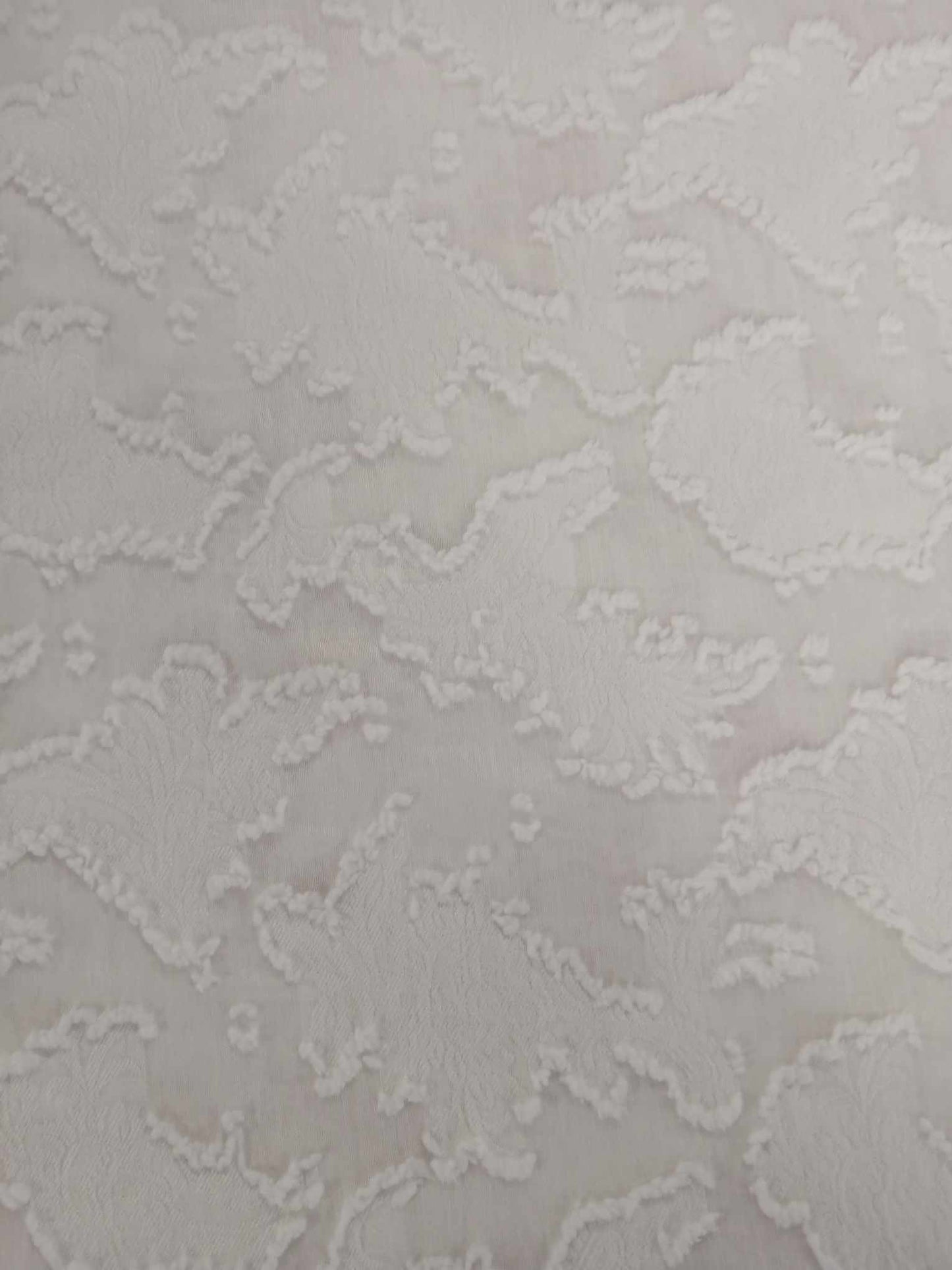 Uragari Jacquard - White - 56" Wide - Sold By the Metre