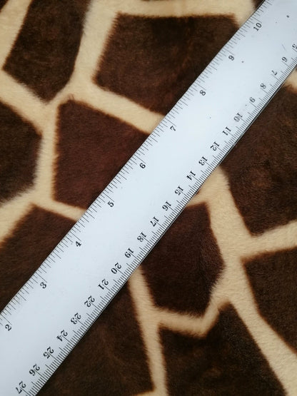 Velboa - Giraffe - Brown/Cream - 59" Wide - Sold By the Metre