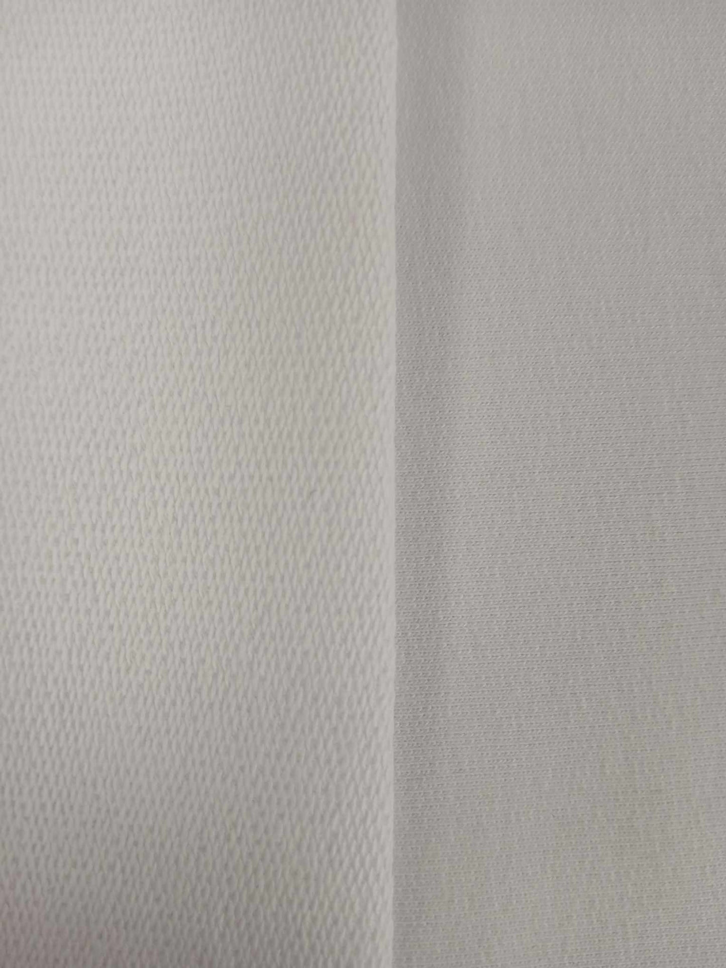 Baby Loopback Lycra - White - 62" Wide - Sold By the Metre