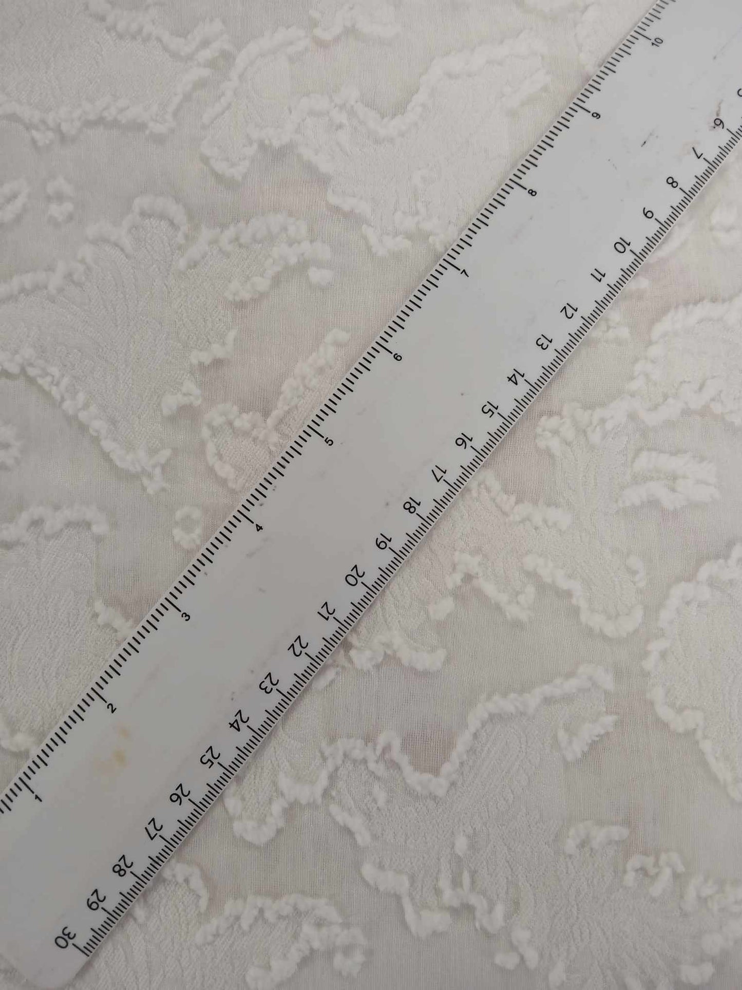 Uragari Jacquard - White - 56" Wide - Sold By the Metre