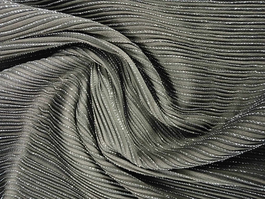 Bonded Lurex - Black/Silver - 61" Wide - Sold By the Metre